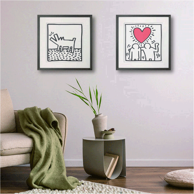 アートフレーム キース・ヘリング Keith Haring Untitled (be mine