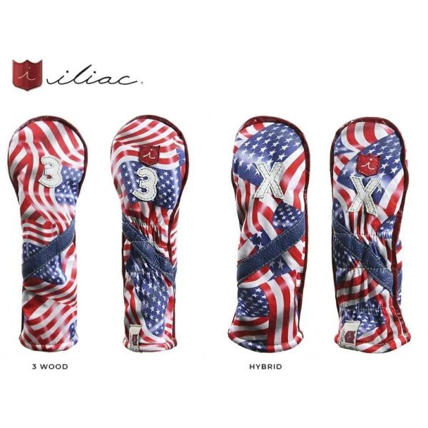 iliac Golf Royal Merica III Fairway Wood、Hybrid Head Cover Red