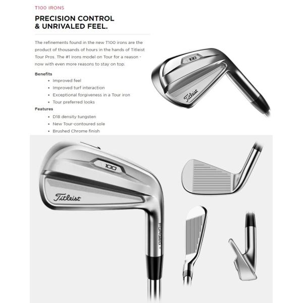 在庫あり！(レフティモデル)(単品アイアン)Titleist T100 Iron