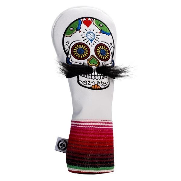 Pins ＆ Aces Mustache Sugar Skull - D Cover ピン & エース マスターシュ シュガー スカル ドライバー ヘッドカバー