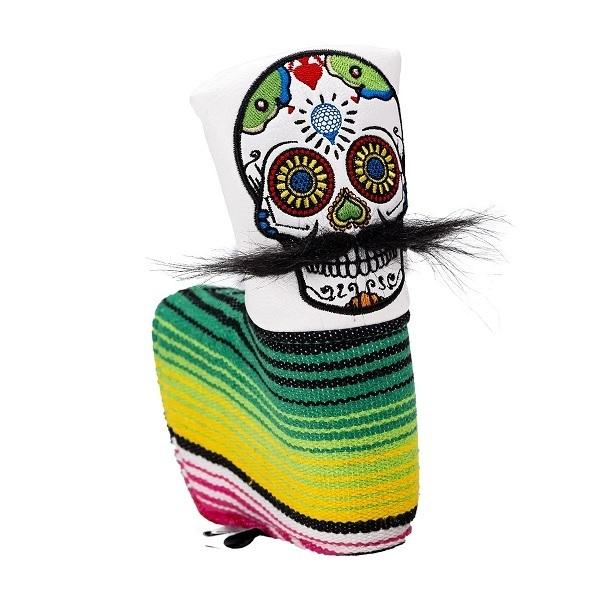 Pins ＆ Aces Mustache Sugar Skull - Putter Cover ピン & エース マスターシュ シュガー スカル パター ヘッドカバー
