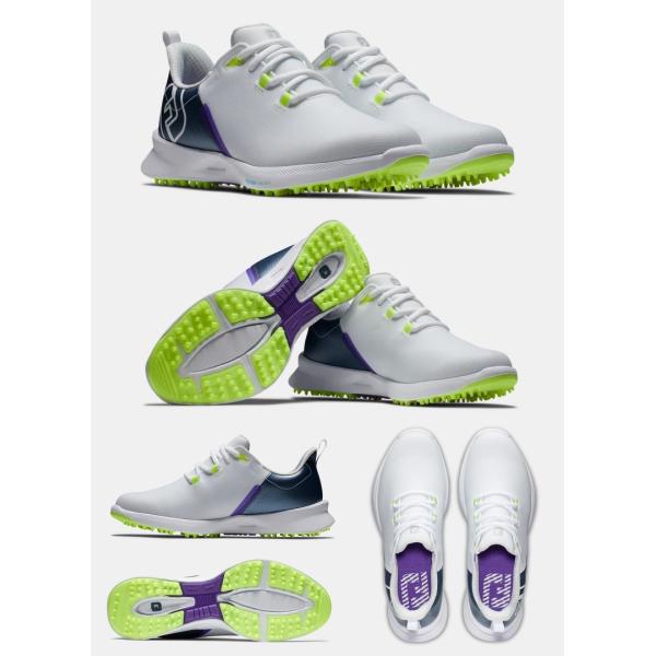 FootJoy FJ Fuel Sport Women's Golf Shoes - Navy / Lime フット