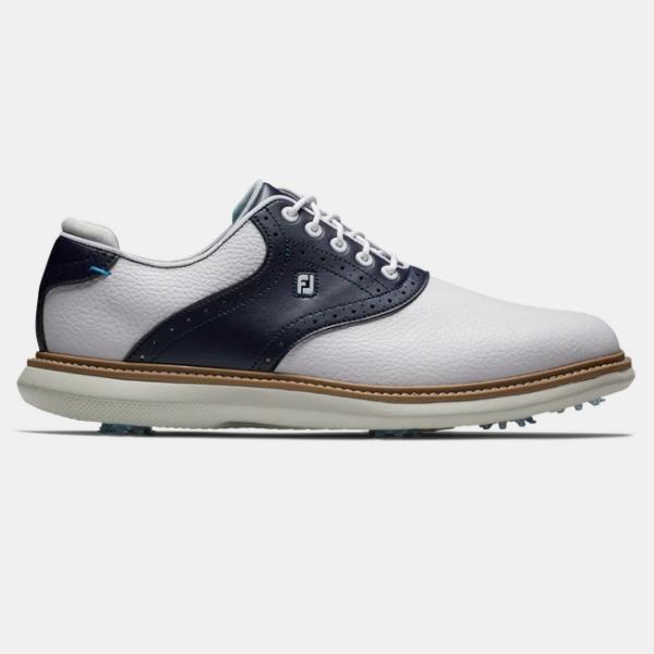 FootJoy Traditions Saddle Golf Shoes White / Navy フットジョイ トラディションズ サドル ゴルフ シューズ 57899