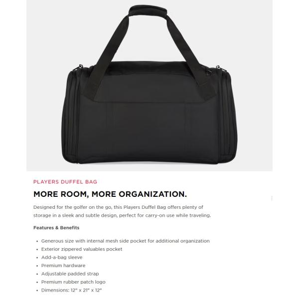 Titleist Players Duffel Bag タイトリスト プレイヤーズ ダッフル