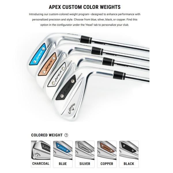 キャロウェイ APEX DCB レフティー メンズゴルフアイアン6本セット R