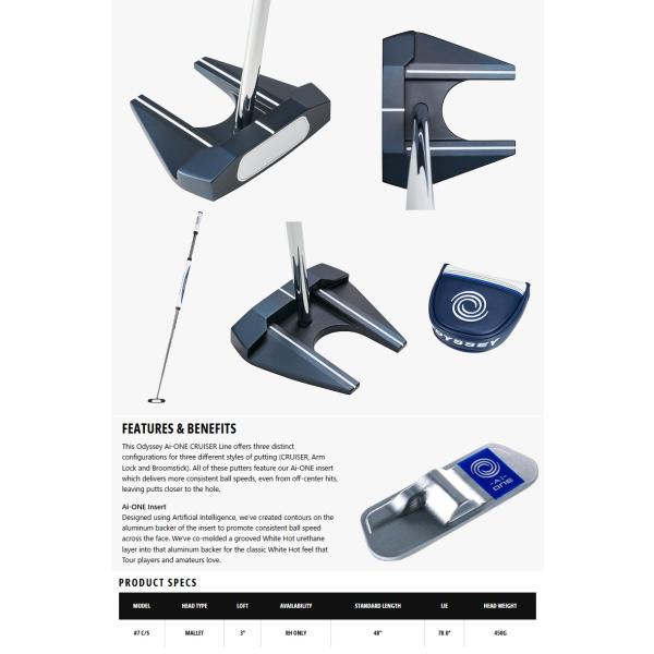 Odyssey Ai-ONE #7 CS Broomstick Putter オデッセイ エーアイワン #7