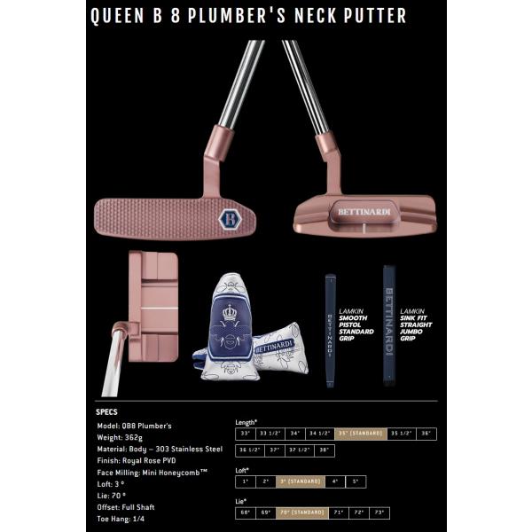 Bettinardi 2025 Queen B 8 Plumber′s Neck Putter ベティナルディ