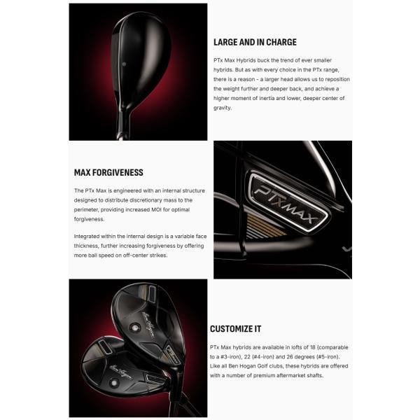Ben Hogan Golf PTx Max Hybrid ベンホーガン ゴルフ PTX マックス