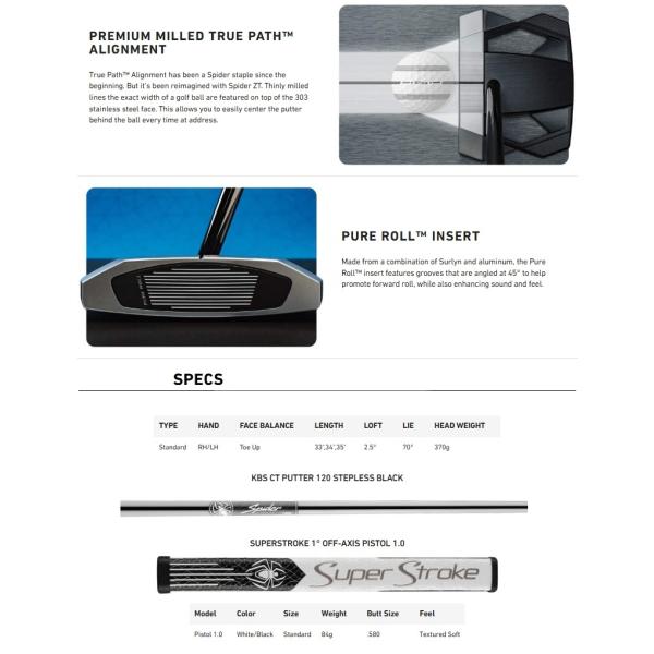 TaylorMade spider スパイダー zt 34インチ テーラーメイド Spider ZT