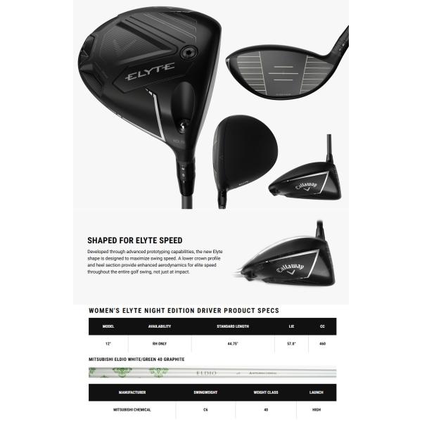 Callaway Women′s Elyte Night Edition D キャロウェイ レディース エリート ナイト エディション ドライバー Callaway Women′s Elyte Night Edition Driver キャロウェイ