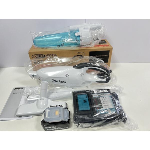 【送料無料】★サイクロン付き■マキタ 18V3.0Ah クリーナー CL181FD白+充電器+電池BL1830B＋サイクロンセット【コードレス掃除機】