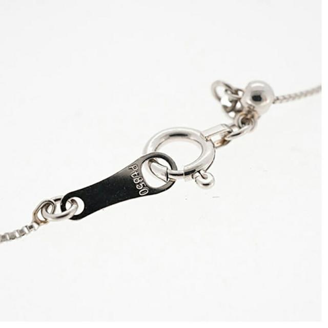 【ju128】 ネックレス 三連ダイヤ Pt850 プラチナ ダイヤモンド 0.361ct 未使用【中古】レディース