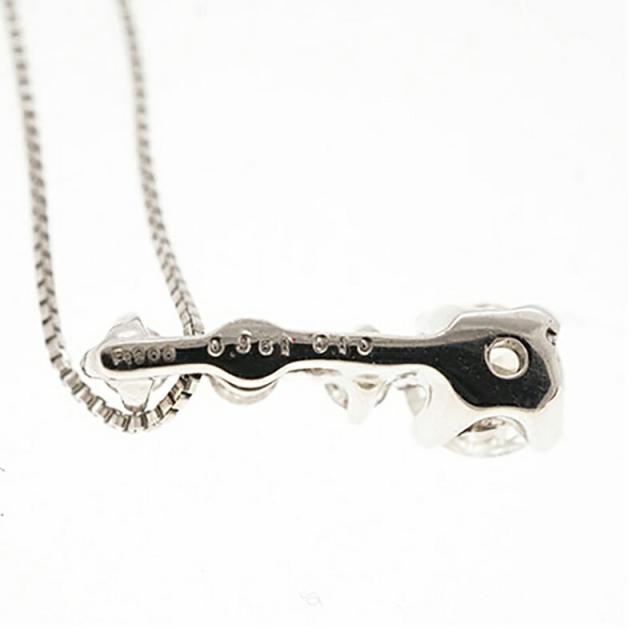 【ju128】 ネックレス 三連ダイヤ Pt850 プラチナ ダイヤモンド 0.361ct 未使用【中古】レディース