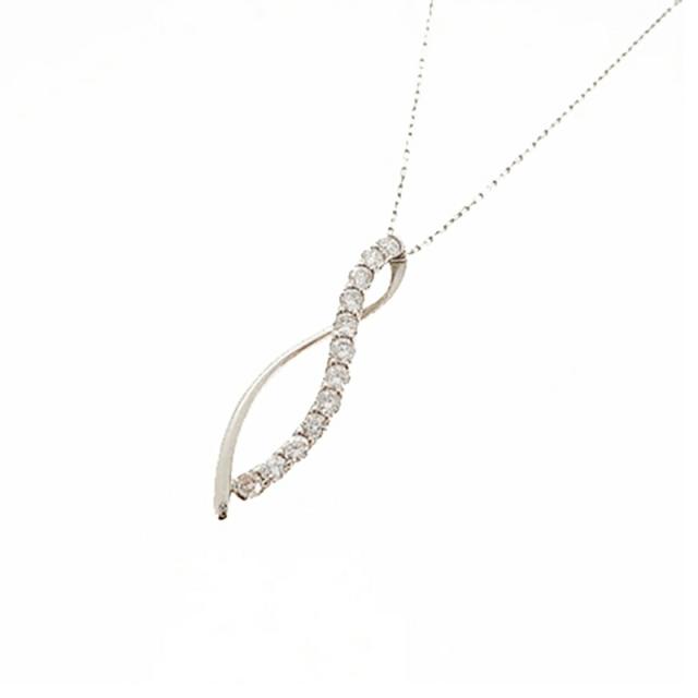 ju147】 ネックレス Pt850 プラチナ ダイヤモンド 0.30ct 未使用【中古