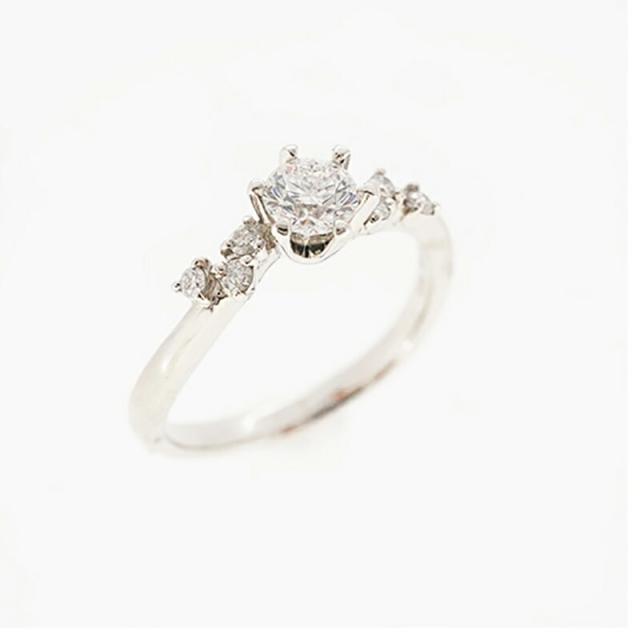 【ju181】 リング パヴェ Pt900 プラチナ ダイヤモンド 0.316ct 11号 未使用【中古】レディース