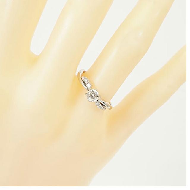 【ju184】 リング 一粒ダイヤ Pt900 プラチナ ダイヤモンド 0.342ct 11号 未使用【中古】レディース_5