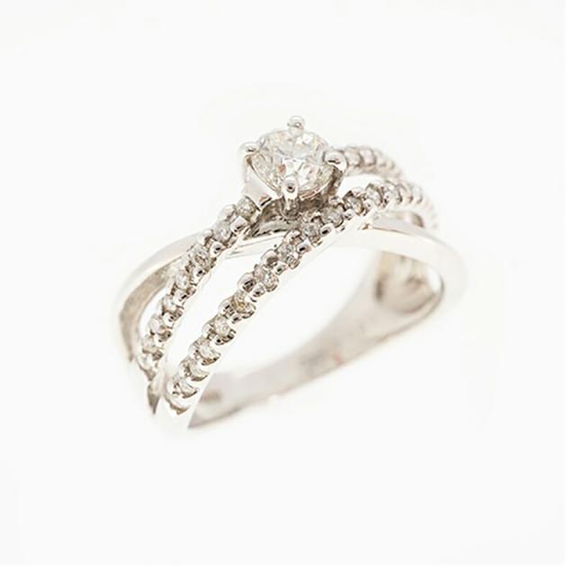 【ju195】 リング Pt900 プラチナ ダイヤモンド 0.300ct/0.06ct 11号 未使用【中古】レディース