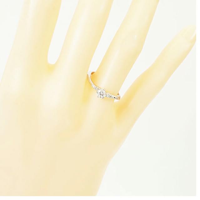 【ju198】 リング Pt900 プラチナ ダイヤモンド 0.24ct/0.04ct 11号 未使用【中古】レディース_5
