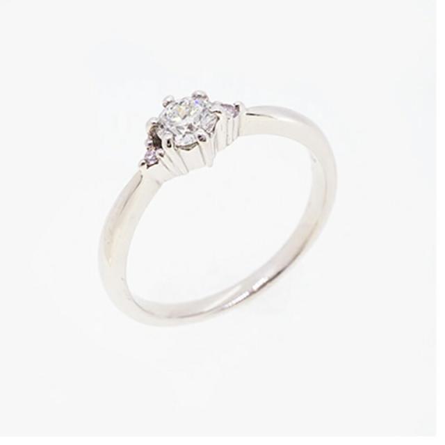 【ju325】 リング Pt900 プラチナ ダイヤモンド 0.239ct/0.02ct 10.5号 未使用【中古】レディース