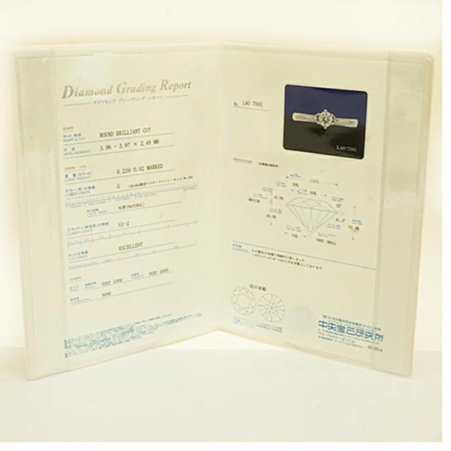 【ju325】 リング Pt900 プラチナ ダイヤモンド 0.239ct/0.02ct 10.5号 未使用【中古】レディース_7