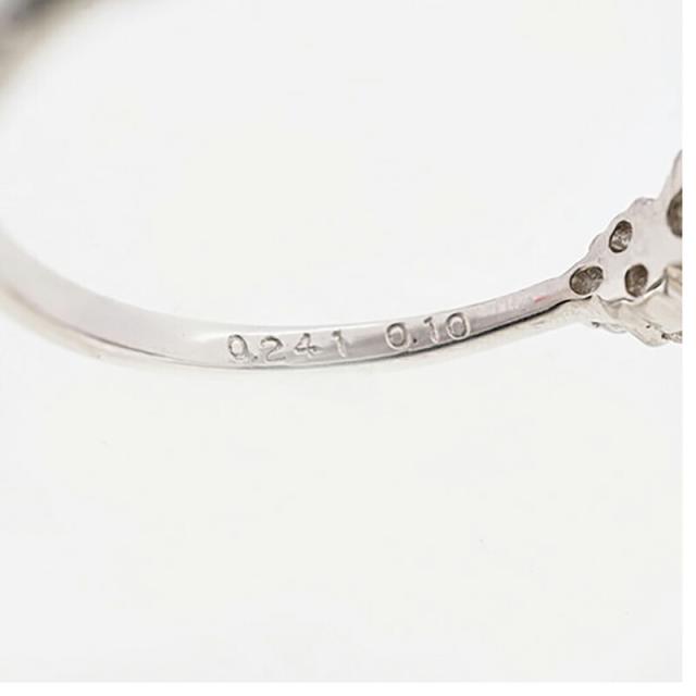 【ju329】 リング Pt900 プラチナ ダイヤモンド 0.241ct/0.10ct 11.5号 未使用【中古】レディース_4