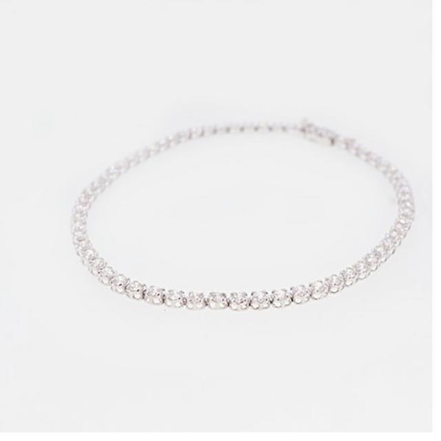 【jv405】 ブレスレット テニスブレスレット Pt850 プラチナ ダイヤモンド 2ct 未使用【中古】レディース