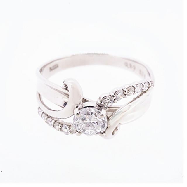 【jv434】 リング Pt900 プラチナ ダイヤモンド 0.39ct/0.15ct 12.5号 未使用【中古】レディース_2