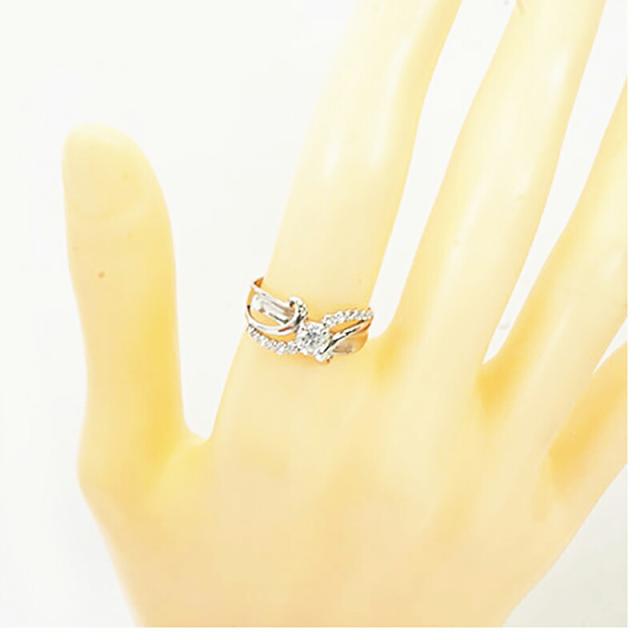 【jv434】 リング Pt900 プラチナ ダイヤモンド 0.39ct/0.15ct 12.5号 未使用【中古】レディース_5