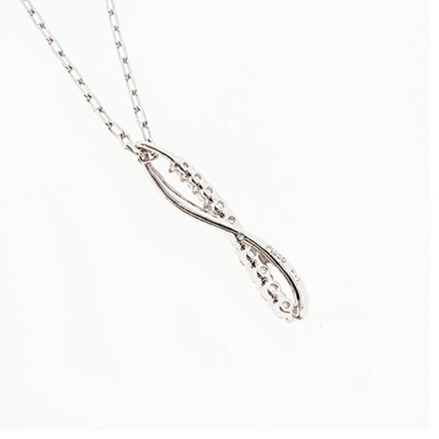【jv441】 ネックレス Pt950 プラチナ ダイヤモンド 0.1ct 未使用【中古】レディース_1