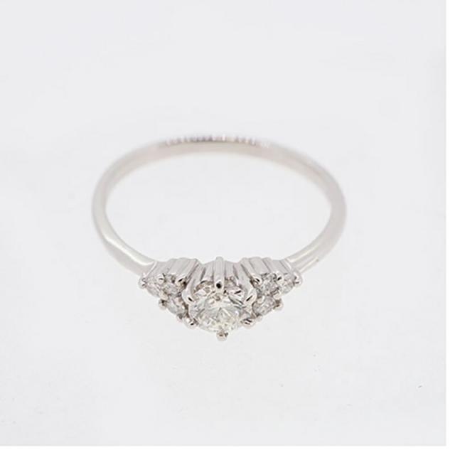 jv486】 リング Pt900 プラチナ ダイヤモンド 0.241ct/0.1ct 10.5号 未