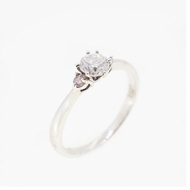 【jv513】 リング Pt900 プラチナ ダイヤモンド 0.358ct/0.05ct 10.5号 未使用【中古】レディース