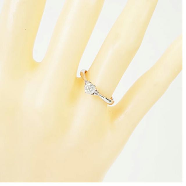【jv513】 リング Pt900 プラチナ ダイヤモンド 0.358ct/0.05ct 10.5号 未使用【中古】レディース_5