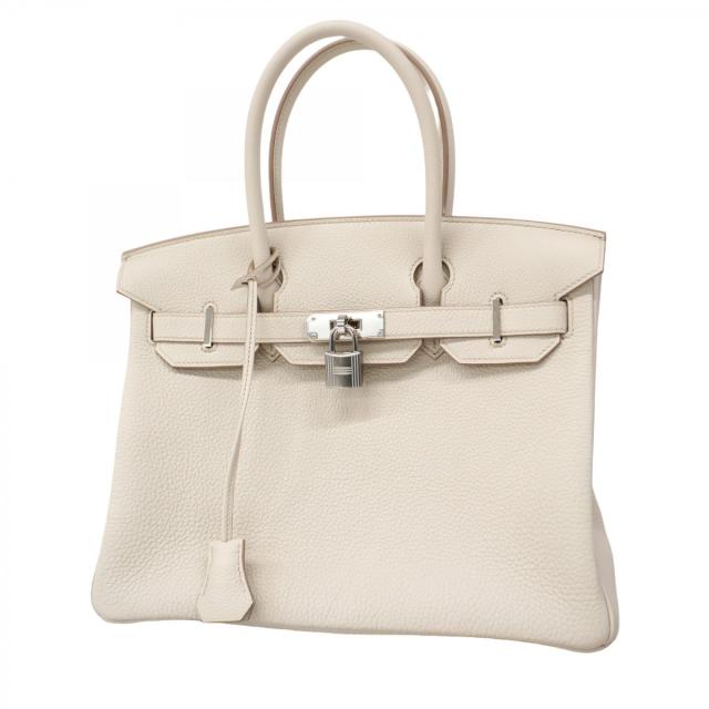 ★SALE【5ib1797-g-h】エルメス ハンドバッグ バーキン30 トリヨンクレマンス べトン シルバー金具 K刻印【中古】レディース