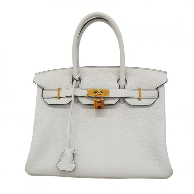 ★SALE【5ob0442-g-h】エルメス ハンドバッグ バーキン30 トゴ ブルーペール ゴールド金具 Z刻印【中古】レディース