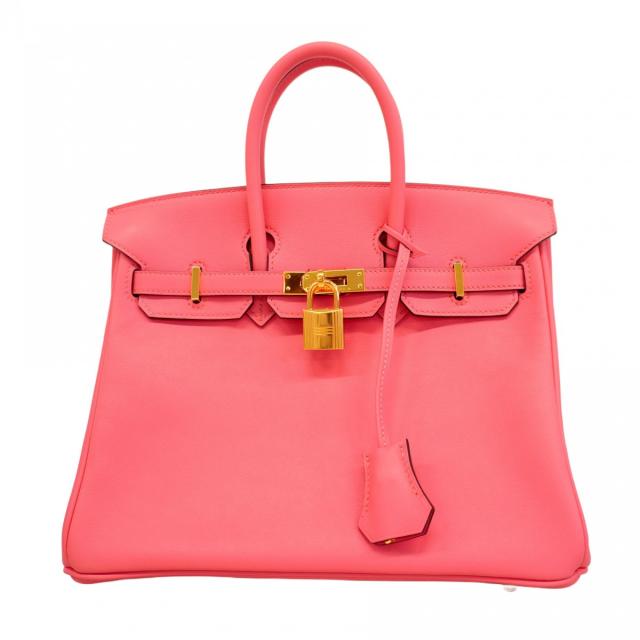 【5pa0433-g-h】エルメス ハンドバッグ バーキン25 スイフト ローズアザレ A刻印【中古】レディース