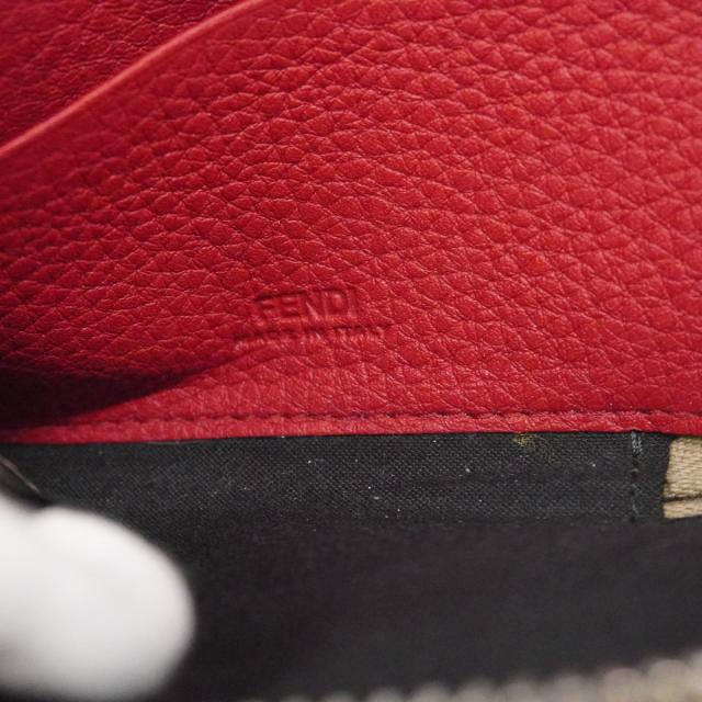 【6ca1326】フェンディ コインケース レザー グレージュ シルバー金具【中古】メンズ レディース ユニセックス