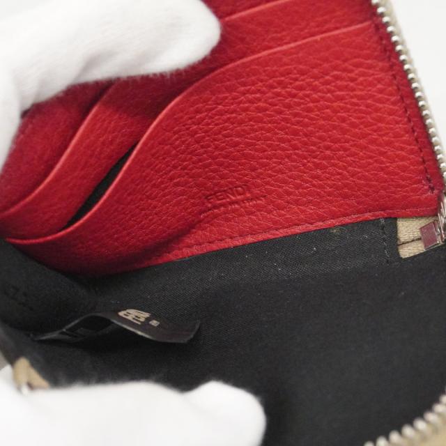 【6ca1326】フェンディ コインケース レザー グレージュ シルバー金具【中古】メンズ レディース ユニセックス