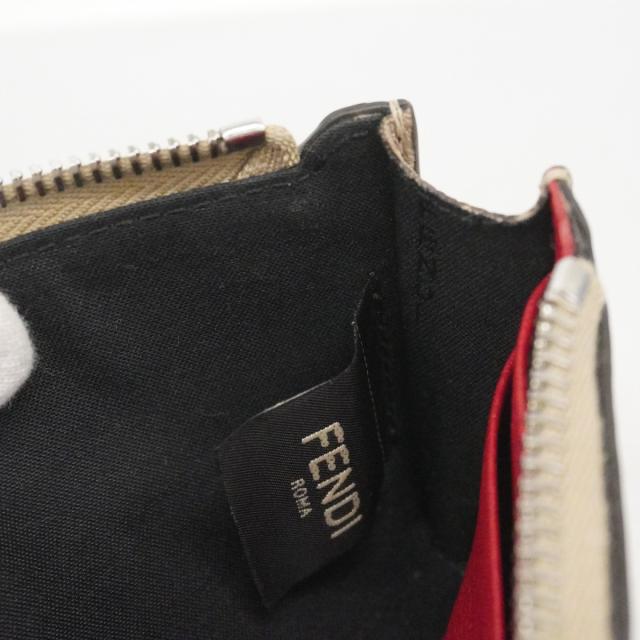 【6ca1326】フェンディ コインケース レザー グレージュ シルバー金具【中古】メンズ レディース ユニセックス