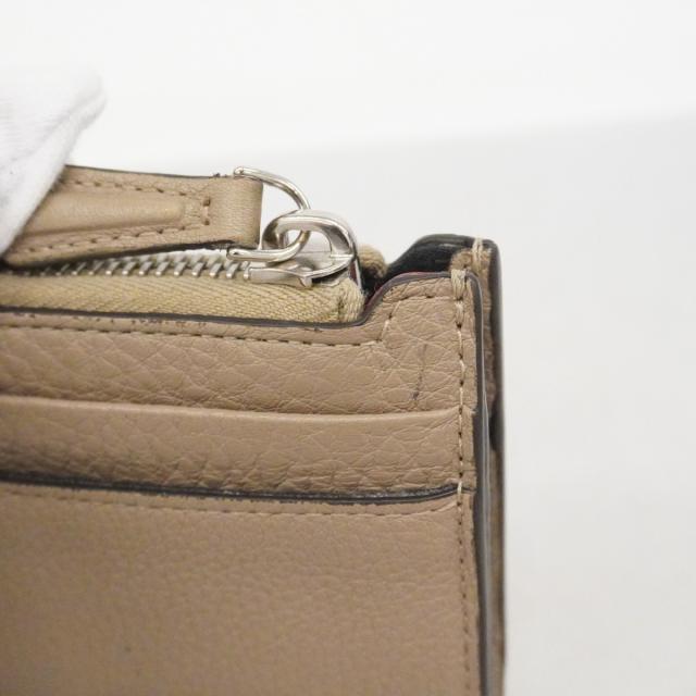 【6ca1326】フェンディ コインケース レザー グレージュ シルバー金具【中古】メンズ レディース ユニセックス