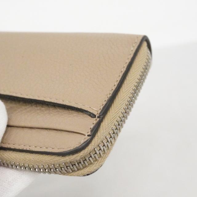 【6ca1326】フェンディ コインケース レザー グレージュ シルバー金具【中古】メンズ レディース ユニセックス