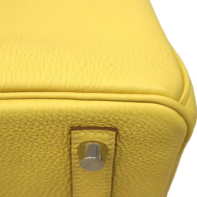 ★SALE【6地方検事0743-g】エルメス ハンドバック 赤ちょうちんキン30 トリヨンノビーヨ リモンチェッロ しろがね色金具 G目じるし【中古】レディース