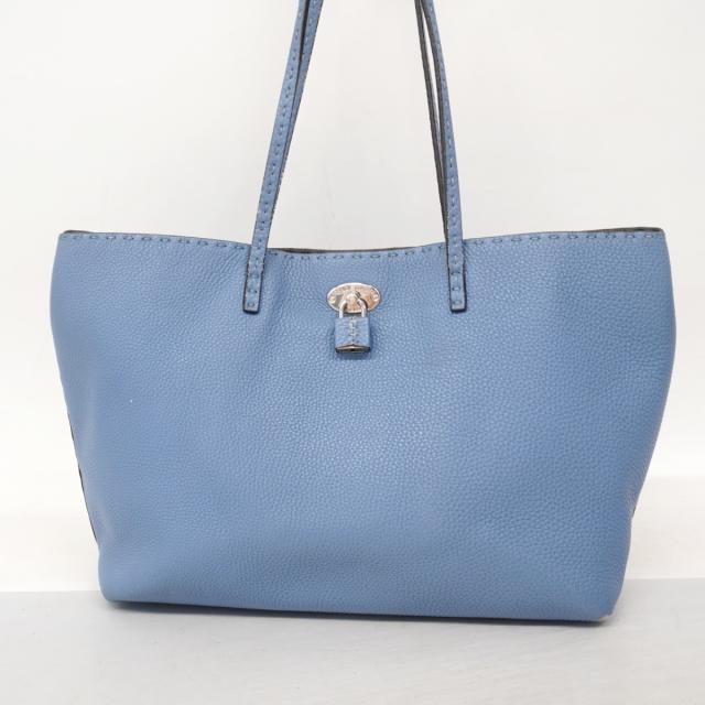 ★最終価格【6ed4728】フェンディ トートバッグ セレリア レザー ブルー シルバー金具【中古】レディース_10