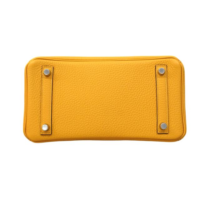 【6fb2953-g】エルメス ハンドバック 赤ちょうちんキン25 トゴ パイユ しろがね色金具 G目じるし【中古】レディース