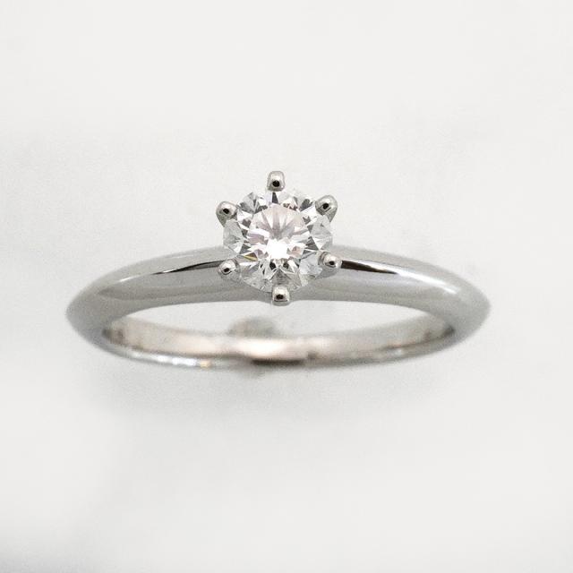 【6jfb0161】ティファニー リング ソリティア 1PD Pt950 プラチナ ダイヤモンド 0.27ct 6.5号【中古】レディース_1