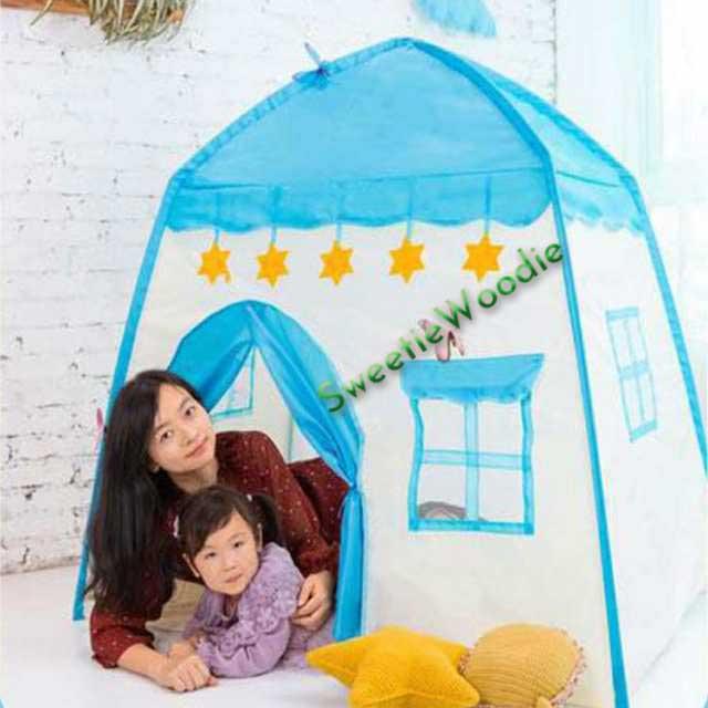 キャンプテント 子供部屋 ハウス 子供用 屋外室内 簡単組み立て キッズテント キッズテント 秘密基地 キッズスペース おもちゃテント 簡易テント 折りたたみ 知育玩具 庭遊具 誕生日 プレイハウス_2