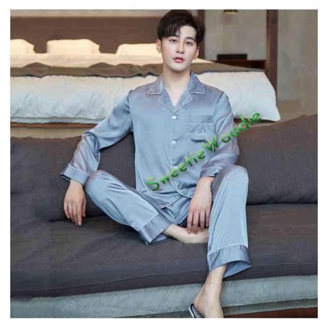 ペアパジャマ 部屋着 パジャマ ペアルック メンズ レディース 光沢 トップス パンツ カップル 男女 お揃い 長袖 寝巻き ルームウェア リラックスウェア ジャージ サテン スウェット ペアパジャマ 部屋着 パジャマ ペアルック メンズ レディース 光沢