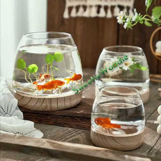 金魚鉢 ガラス製 花瓶 アクアリウム テラリウム 40cm 新品訳あり