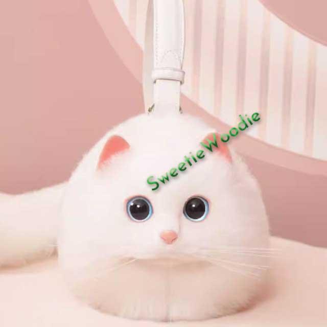 2way 猫バッグ ふわふわ ショルダーバッグ ネコグッズ ネコ好き 猫型