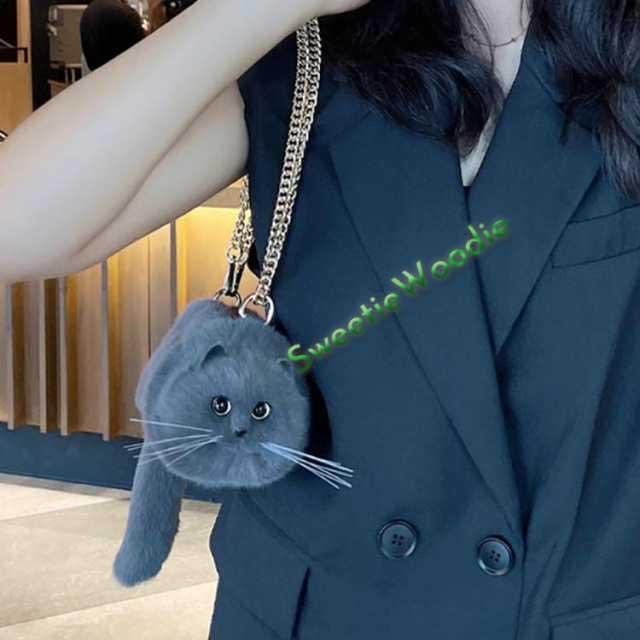 長毛 プレゼント ふわふわ 猫バッグ 2way エコファー 超リアル！ ネコ型トートバッグ ネコ好き ショルダーバッグ ハンドバッグ 肩掛けバッグ 猫型 猫好き ぬいぐるみ 高級感 個性的 動物 ペット 癒し ネコグッズ
