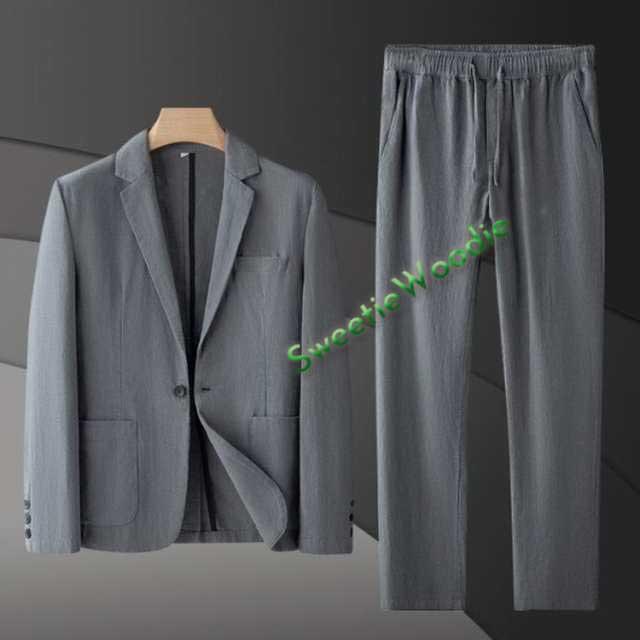 全7色 スーツ メンズ セットアップ 上下 メンズ リネン 長袖